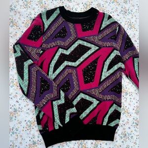 Super Massive Geometric Cotton Sweater